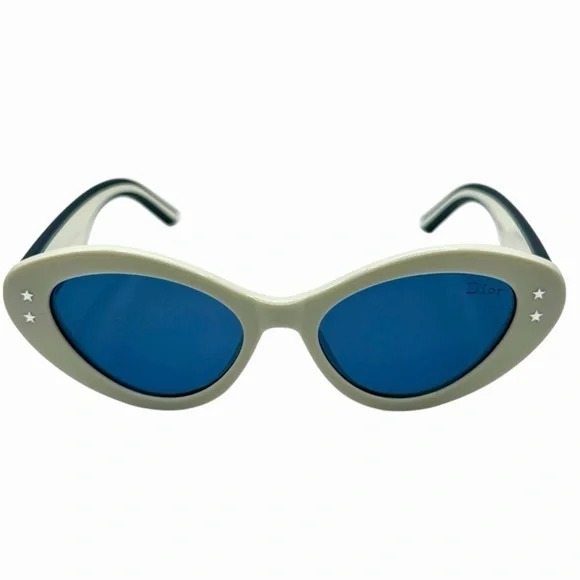 Christian Dior Sunglasses | Ivory & Blue | New (No Box/Tags) | 52-19-140 | Women - Picture 2 of 15